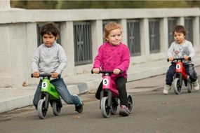 Funny Wheels - 2 az 1-ben RIDER SPORT futóbicikli rózsaszín/fekete