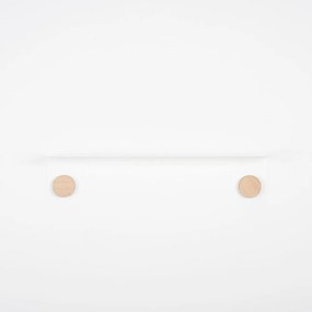 Hook fehér fali polc 2 akasztóval, hossza 60 cm - Gazzda
