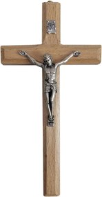 Fa akasztós kereszt világos 16cm mart