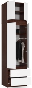 Ruhásszekrény Sahil (wenge + fehér). Akció -15%. 1070955