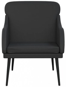 fekete műbőr fotel 63 x 76 x 80 cm