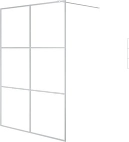 vidaXL ezüstszínű átlátszó ESG üveg zuhanyfal 140x195 cm
