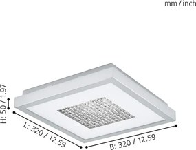 Eglo 98369 - Dimmelhető LED mennyezeti lámpa PESCATE LED/24W/230V