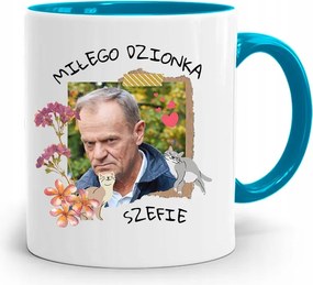 Donald Tusk Kék Bögre Platform Ajándék fényképes nyomtatással