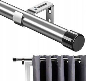 Függönykarnis Állítható Szekcionált Szimpla 76-238CM Ezüst