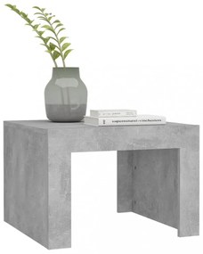 betonszürke szerelt fa dohányzóasztal 50 x 50 x 35 cm