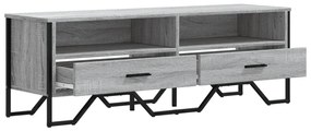 szürke sonoma színű szerelt fa TV-szekrény 122 x 34 x 41 cm