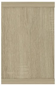 4 db sonoma tölgy szerelt fa négyszögű fali polc 60x15x23cm
