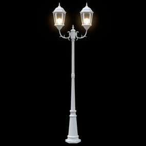 Kertvilágító 2-Lámpás E27 Fehér 235 cm Alumínium