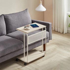 Tárolóasztal 55×32 cm, MDF, Fehérített Tölgy. AKF-E1012 CRM