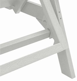 Kerti pihenő bútor 2 pcs Fehér 53 x 195.5 x 30 cm Polietilén