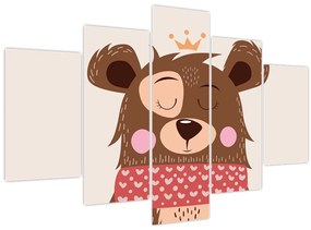 Kép - Teddy maci piros sállal (150x105 cm)