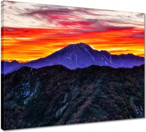 Vászonkép 50x40 Hegyi táj nyugattal