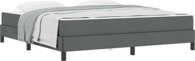 vidaXL Boxrugós ágy matracmal Sötétszürke 180 x 200 cm szövet