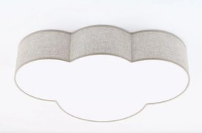 TK LIGHTING 4336 CLOUD Ernyős Mennyezeti Lámpa Fehér, Természetes Vászon E27 IP20