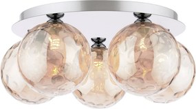 Dar Lighting modern mennyezeti lámpa foley borostyán csiszolt króm darfol5450-11