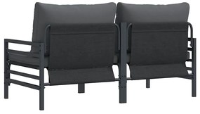 Kültéri Bútor párnával párnával 2 pcs Antracit Acél
