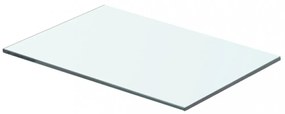 2 db átlátszó üveg paneles polc 40 x 20 cm