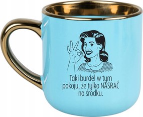 Kék Bögre 400ml Ajándék Vicces Nap Csak A Közepére Kell Felszedni.