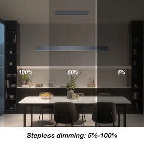 Brilagi - LED Dimmelhető csillár zsinóron SLIMLINE LED/40W/230V 3000-6000K antracit + távirányító