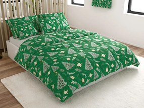 Mikroszálas ágyneműhuzat GREEN CHRISTMAS zöld Ágyneműhuzat mérete: 70 x 90 cm | 140 x 200 cm