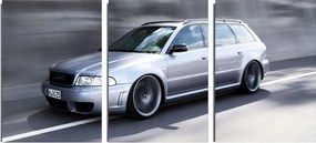 Vászonkép otthonra Audi A4 triptichon falra, klasszikus autó 40x90 cm