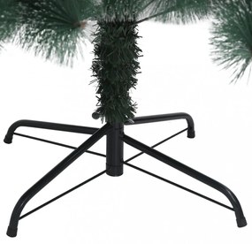 zöld PET műkarácsonyfa állvánnyal 150 cm