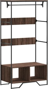 vidaXL barna tölgy színű szerelt fa ruhásszekrény 90 x 50 x 180 cm