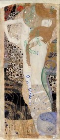 Klimt, Gustav - Festmény reprodukció Water Serpents I, (21.5 x 50 cm)