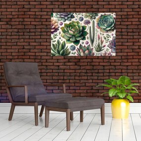 Kép - Pozsgás növények (90x60 cm)
