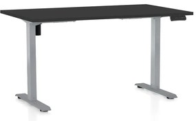 Állítható magasságú asztal OfficeTech B, 120 x 80 cm, szürke alap, fekete
