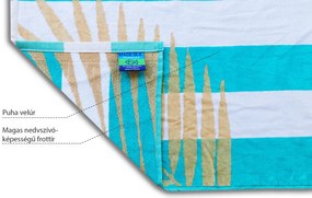 Flamingo Gold Zöld strandtörölköző