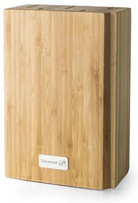 G21 Damascus Premium késkészlet bambusz blokkban, 4 db + élezőkő