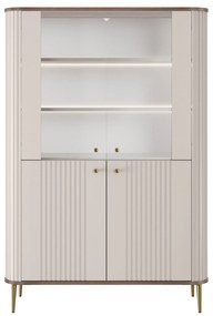 Vesper vitrin 103 cm - kasmír / dió / arany lábak