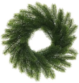 Műfenyő koszorú, átmérő 30 cm, zöld