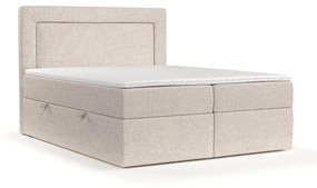 Bézs ágyneműtartós boxspring ágy 140x200 cm Imagine – Maison de Rêve