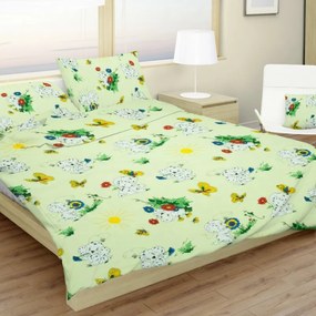 Gyermek pamut lepedők Dalmatian TiaHome - 1x Párna 90x70cm, 1x Paplan 140x200cm