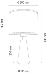 Spot-Light 7017403211528 - Asztali lámpa MERCEDES 1xE27/40W/230V tölgy