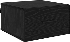 vidaXL Éjjeliszekrény fiókkal Musta tammi 35 x 35 x 20 cm Faanyag