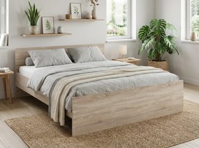 Ágy ELISA 120 x 200 cm, sonoma tölgy Ágyrács: Lamellás ágyrács, Matrac: Coco Maxi 20 cm matrac