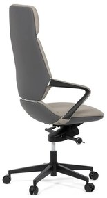 Szürke Ekobőr Irodai Főnöki Szék, Hinta Mechanikával. KA-T8426 GREY