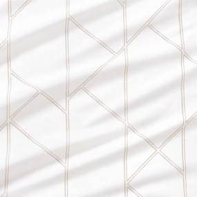 Goldea pamut ágyneműhuzat - geometriai vonalak fehéren 140 x 200 és 70 x 90 cm