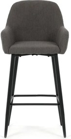 Barová židle, šedá, látka,AUB-V4009 GREY6