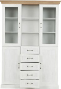 vitrines szekrény, északi sosna/vadtölgy, ROYAL W2D