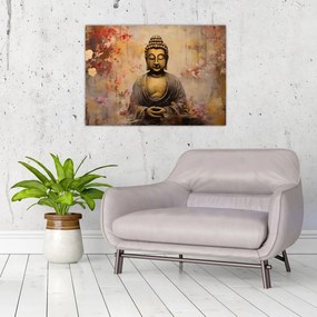 Kép - Buddha, festészet (70x50 cm)