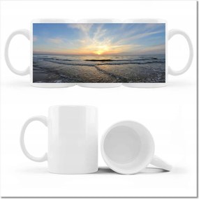 Naplemente a tengerparton fényképes bögre