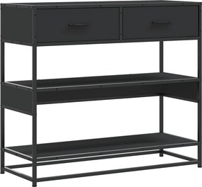 vidaXL fekete szerelt fa tálalóasztal 90x35x80 cm