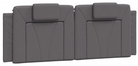 szürke műbőr ágykeret Viana matrac nélkül 140 x 200 cm