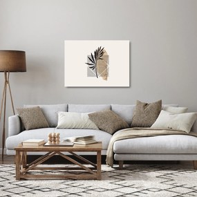 Üveg kép - Absztrakció trópusi levelekkel N⁰1 (70x50 cm)