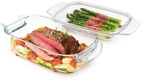 Üveg sütőedény fedővel 19x34 cm GrandChef - Tescoma